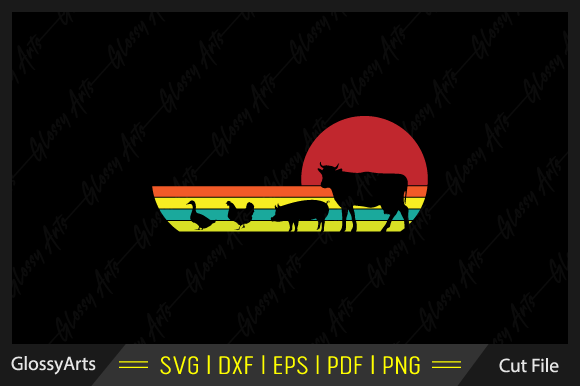 Cow Pig Chicken Duck Retro Style Svg Review
