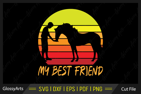 Horse My Best Friend Retro Style Svg Review