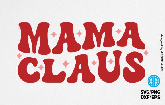 Mama Claus Retro Christmas SVG Design
