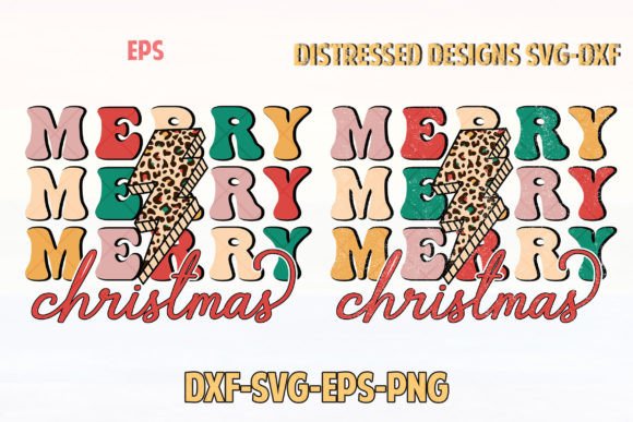 Merry Christmas Leopard Retro Design Svg Review