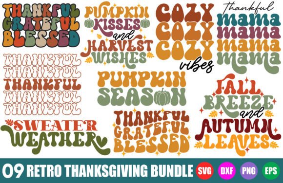 Retro Thanksgiving SVG Bundle - Fall SVG
