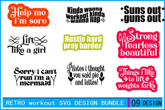 Retro Workout SVG Design Bundle Review