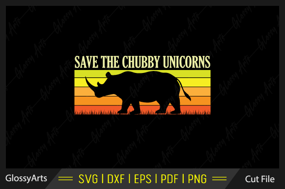 Save the Chubby Unicorns Retro Style Svg Review