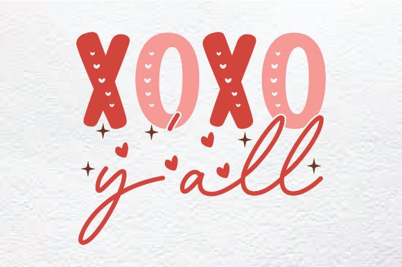 XoXo Y all - Retro Valentine SVG Design